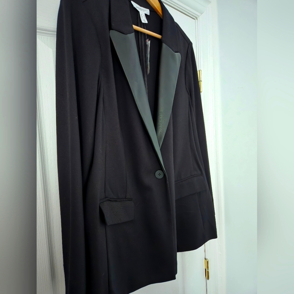 AdditionElle Black Tuxedo Blazer 2X